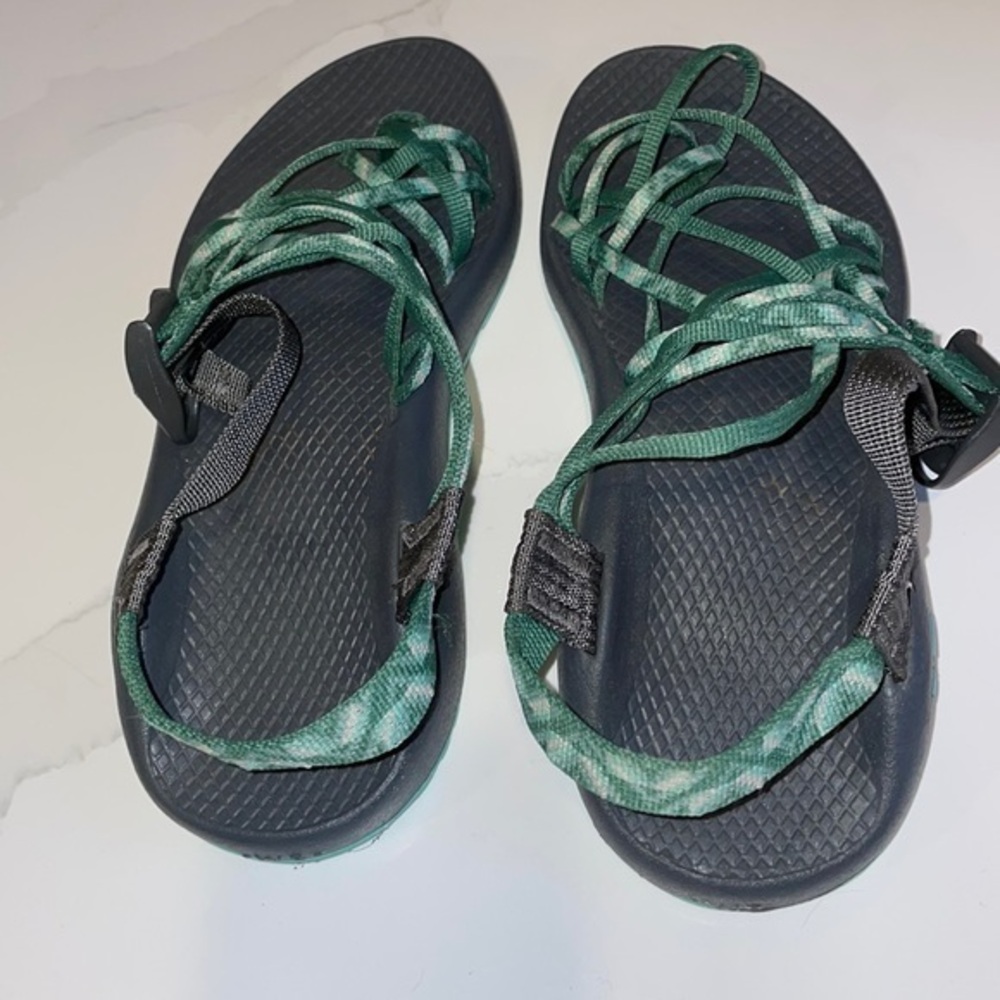 Chaco Women’s Classic ZX3 Sport Sandals Hiking Water Outdoor‎ Green Size 8 - Picture 2 of 6